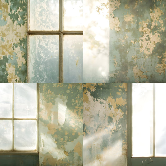Vintage Wallpaper Digital Backdrop, Diffused Light Photography Backgrounds, Worn Texture Photo Booth, Printable Photography Prop