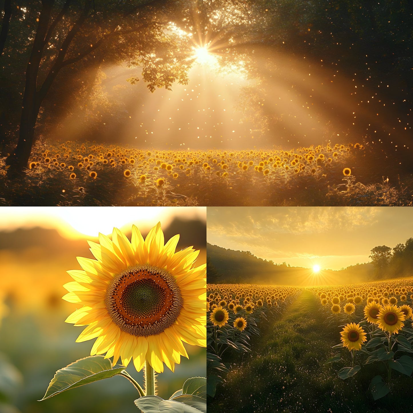 Sunflower Field Digital Backdrop, Vibrant Meadow Backgrounds, Photography, Scenic Photo Overlays, Summer Portrait, High-Res Images