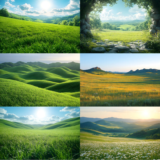 Grassland Digital Backdrop, Photography Background, Rolling Hills Scene, Nature Photo Prop, Outdoor Meadow, Scenic Photography, Green Field