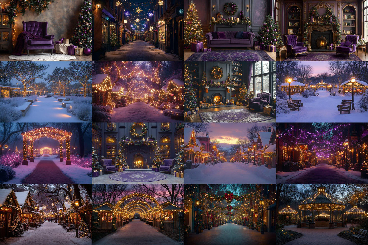 Purple Christmas Backdrops, Christmas Background, Digital Christmas Wallpapers, Photoshop, Photography Backdrops - 3:2 Ratio