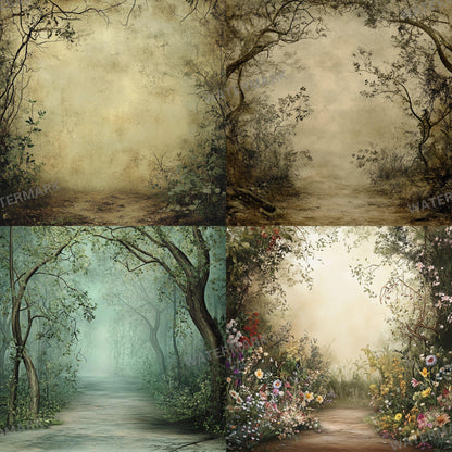 Fairy Woodland Backdrops - Enchanted Forest Digital Backgrounds for Photoshop Composites, Fantasy Scenes, and Creative Photography
