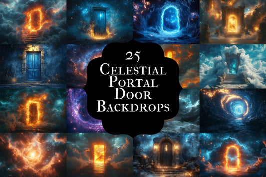 Celestial Portal Backdrops ��������� Mystical Fantasy Digital Backdrops for Ethereal & Dreamlike Photography - Photo Editing - Composites, Backdrops
