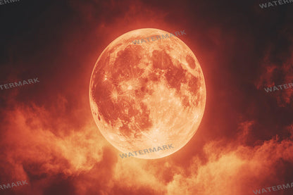 Celestial Moons streaming background, 16:9 ratio. Dreamy moons, starry sky, glowing landscape, digital backdrop. Photography Background