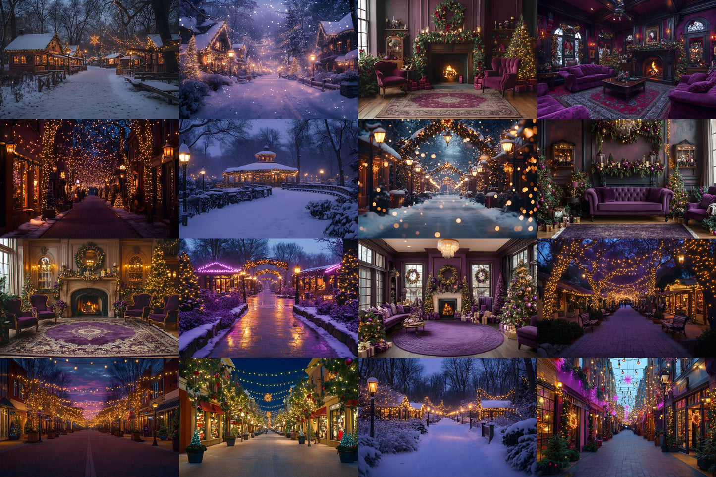 Purple Christmas Backdrops, Christmas Background, Digital Christmas Wallpapers, Photoshop, Photography Backdrops - 3:2 Ratio