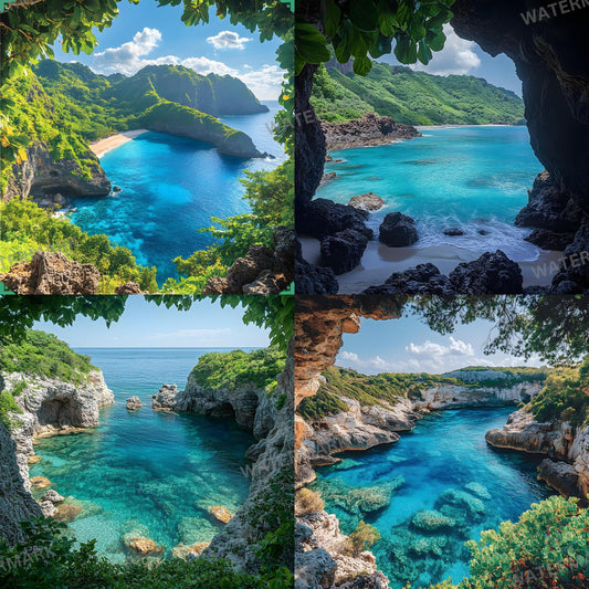 Hidden Cove Digital Backdrops for Photography, Fine Art Portrait Backgrounds, Photoshop Overlays ,Studio, Maternity & Wedding Photography