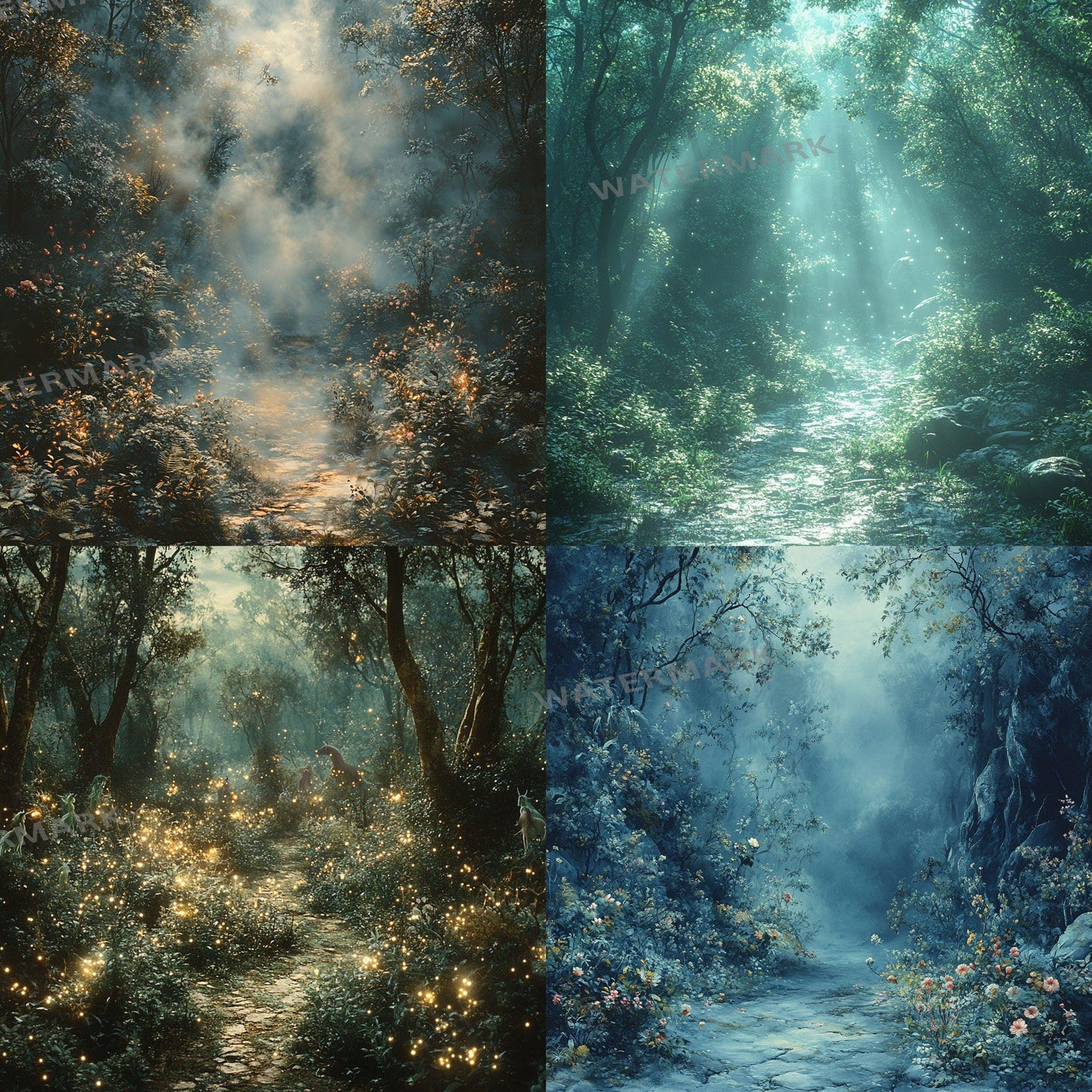 Forbidden Forest Backdrop: 1PNGs for Dark Enchanted Woods Photography, Spooky Mystery Tree Scenes, Haunted Fantasy Digital Backdrops