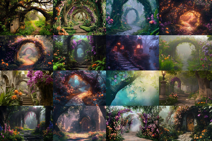 Fairy Woodland Backdrops ��������� Enchanted Paths and Arches - Wedding Backdrops, Maternity Backdrops, Fairytale Backgrounds