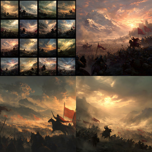 Ancient China Army Battle Digital Backdrop, Photography Background, Historical Warrior Scene, Fantasy Photo Prop, Digital Download