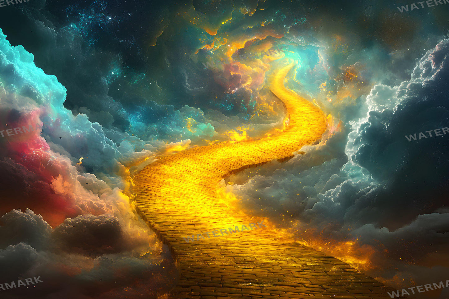 Wizard of Oz Backdrops | Digital Fantasy Story Backgrounds | Yellow Brick Road Backdrop | 7Wizard of Oz Images