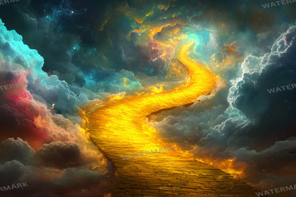 Wizard of Oz Backdrops | Digital Fantasy Story Backgrounds | Yellow Brick Road Backdrop | 7Wizard of Oz Images