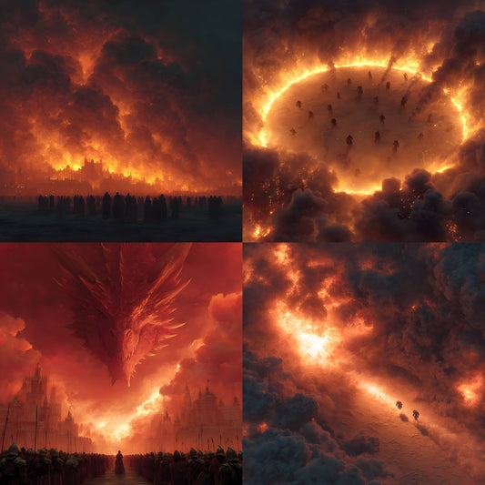 Fiery Battlefield Digital Backdrop, Cataclysm Background for Epic Fantasy Photography, Image for Composites, Gamer Stream Background