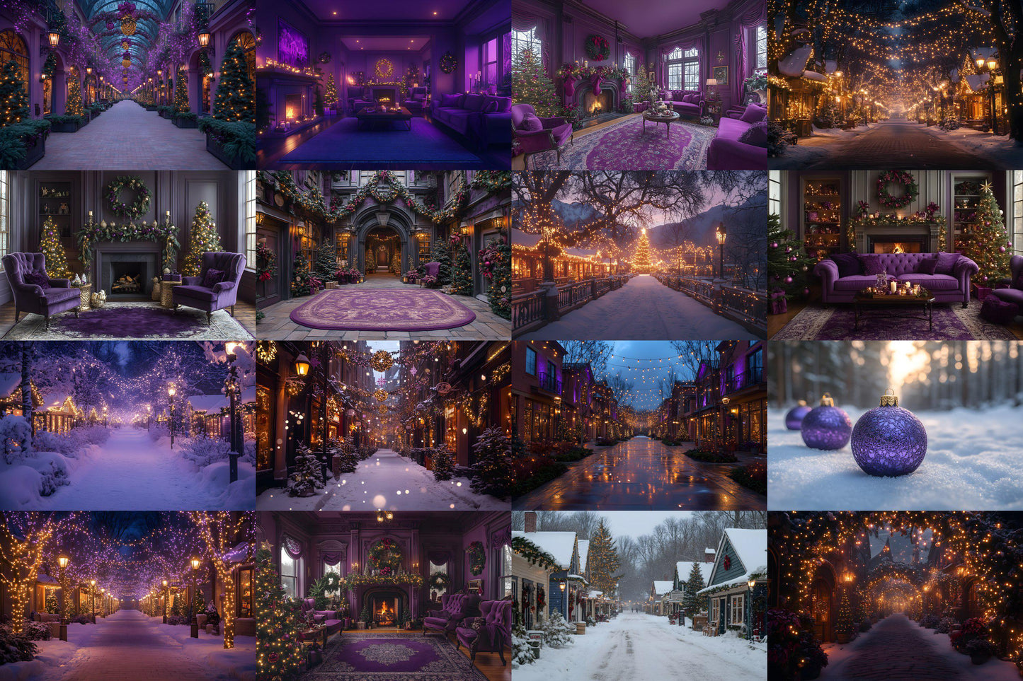 Purple Christmas Backdrops, Christmas Background, Digital Christmas Wallpapers, Photoshop, Photography Backdrops - 3:2 Ratio