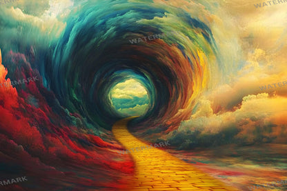 Wizard of Oz Backdrops | Digital Fantasy Story Backgrounds | Yellow Brick Road Backdrop | 7Wizard of Oz Images