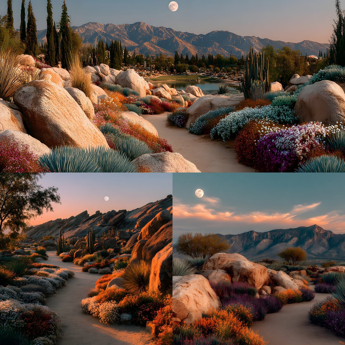 Desert Botanical Garden Digital Backdrop, Southwest Photography Background, Vibrant Scene for Portrait Photography, Scenic Photo Overlay