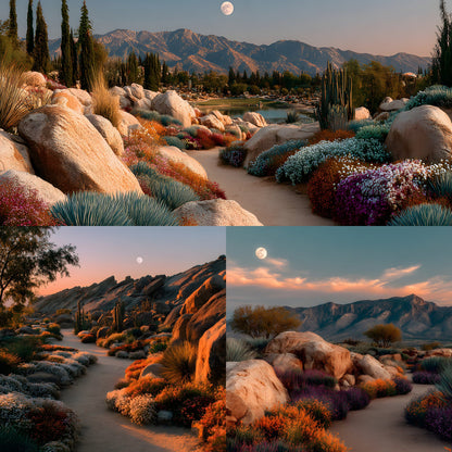 Desert Botanical Garden Digital Backdrop, Southwest Photography Background, Vibrant Scene for Portrait Photography, Scenic Photo Overlay