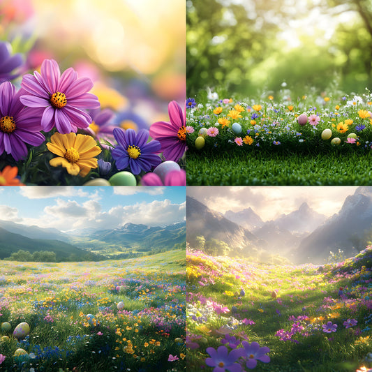 Spring Meadow Digital Backdrop, Lush Green Field Background, Springtime Photography Prop, Photo Overlay, Scenic Portrait Backdrop, Nature Scene