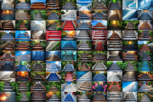 Warm Stairs View Backdrops - Professional Photo Editing Overlays for Stunning Visuals