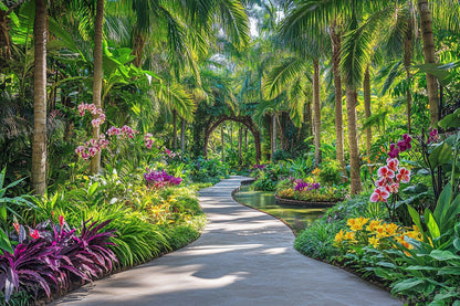 Lush Tropical Botanical Escape Backdrop: PNGs for Commercial Photography, Rich Rainforest Setting, Immersive Digital Backdrops