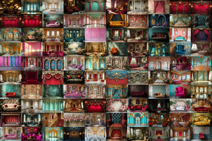 Baroque Digital Backdrops Props: Artful & Premium Backdrops, Large Photography Backdrops, Backdrops Overlays. Photography Backgrounds