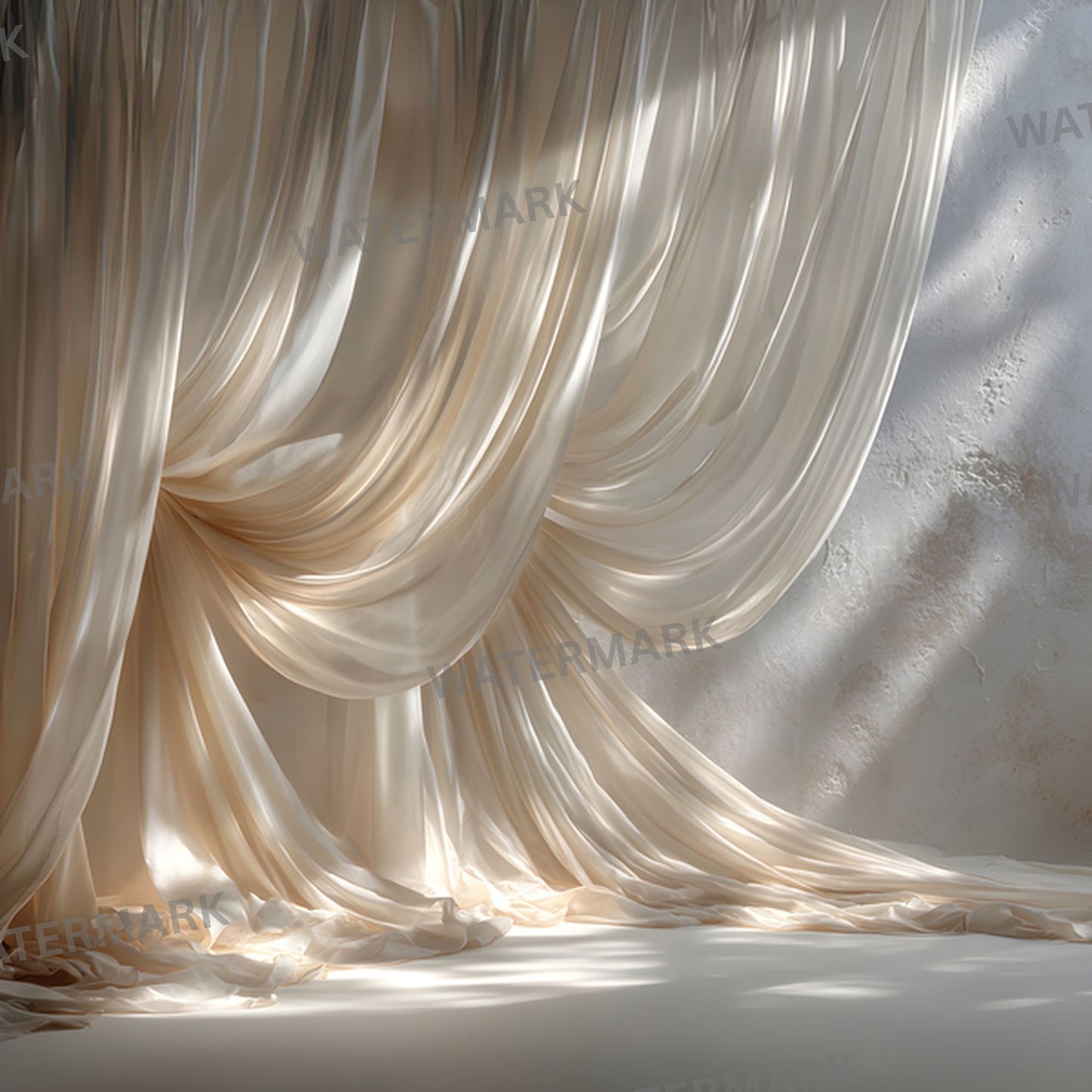 Sheer Satin Fabric Photography Backdrop, Elegant Wedding Background, Square Format Digital Download, Bridal Portrait Photo Booth Prop, SQBD