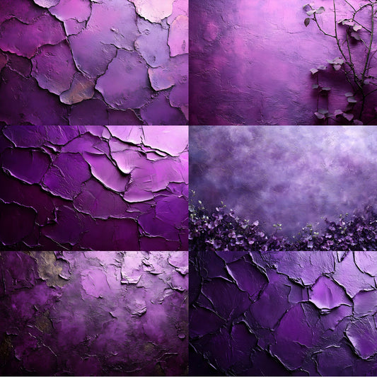 Purple Textured Photography Backdrop Bundle, Digital Backgrounds for Portrait Photography, Artistic Photo Overlays, Dreamy Fine Art Textures