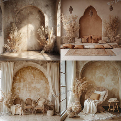 Boho Maternity Digital Backdrop | Minimal Arches & Fine Art Textures | Boho Wedding Studio Overlay Fine Art Textures, Wedding Studio