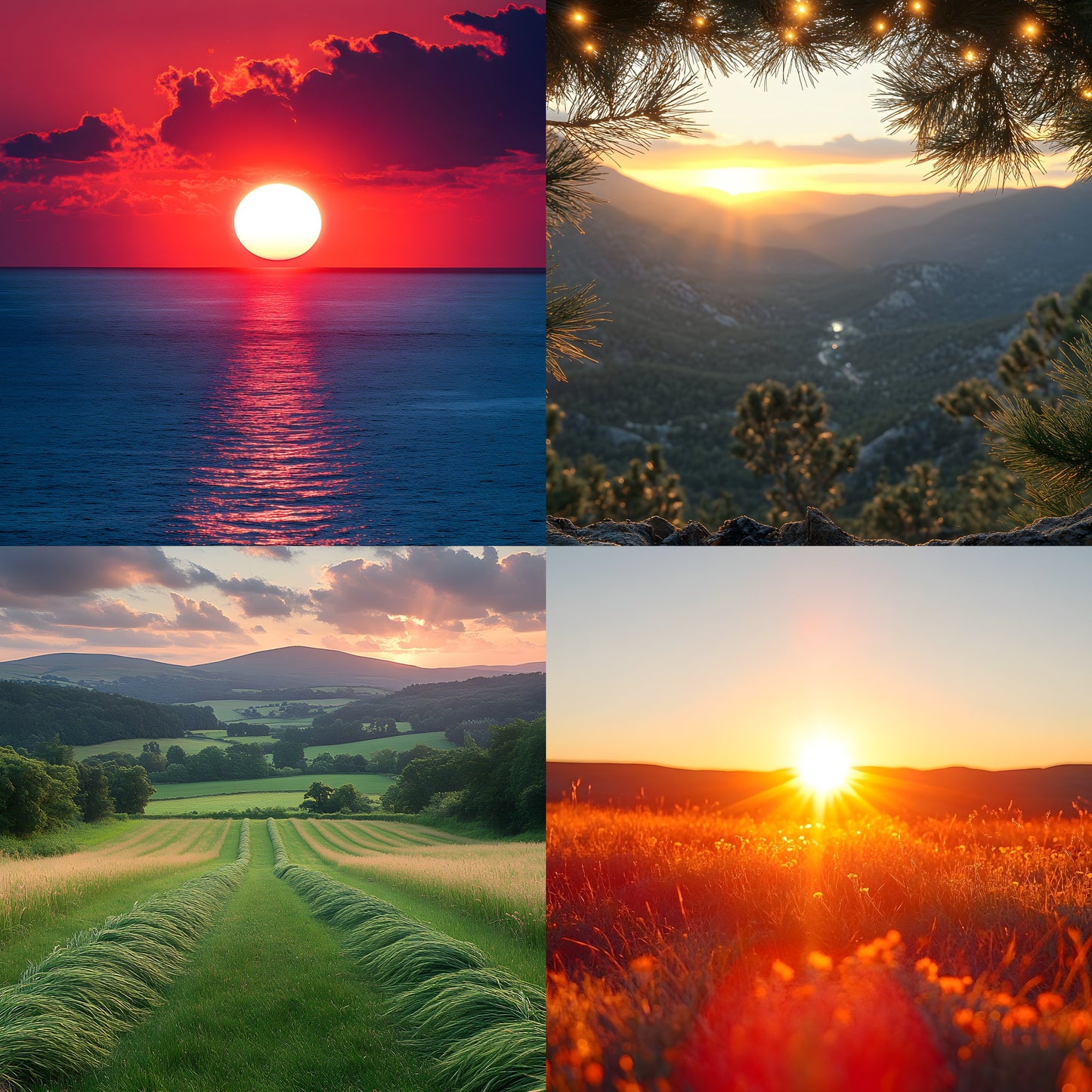 Sunset Photography Backdrop Bundle, Golden Hour Digital Backgrounds, Photo Overlays, Dreamy Sky Textures, Scenic Photography Resources