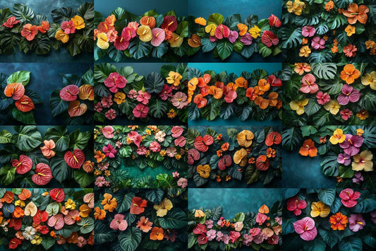 Tropical Jungle Escape Backdrops for Digital Art Photography - Warm Aesthetic PNGs 00x00px - Perfect for Artists Designers  Hobbyists