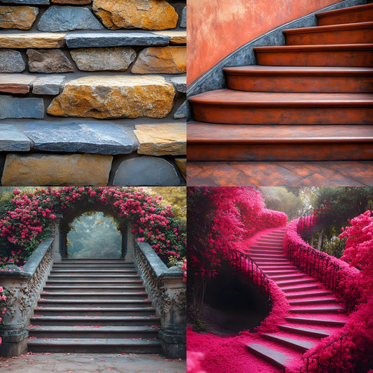 Staircase Digital Backdrop, Elegant Stairway Background, Photography Prop, Fantasy Stairway, Photo Overlay