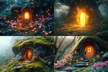 Celestial Fairy Door Backdrop - Fairy Photography Backdrops - Photoshop - Backgrounds - Master Overlay - Photography