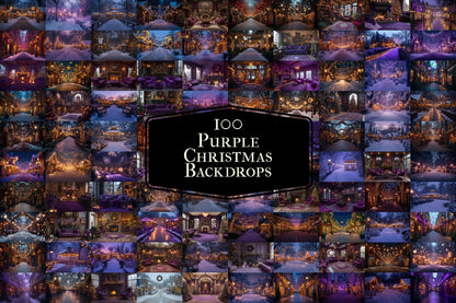 Purple Christmas Backdrops, Christmas Background, Digital Christmas Wallpapers, Photoshop, Photography Backdrops - 3:2 Ratio