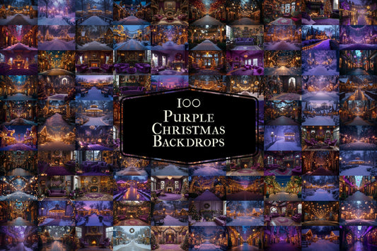 Purple Christmas Backdrops, Christmas Background, Digital Christmas Wallpapers, Photoshop, Photography Backdrops - 3:2 Ratio