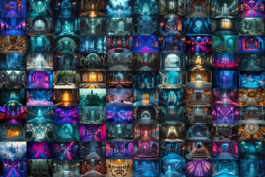 Wizarding School Magic Backdrops - Witchcraft Photography Backdrops - Photoshop - Backgrounds - Overlay - School of Witchcraft Backdrops