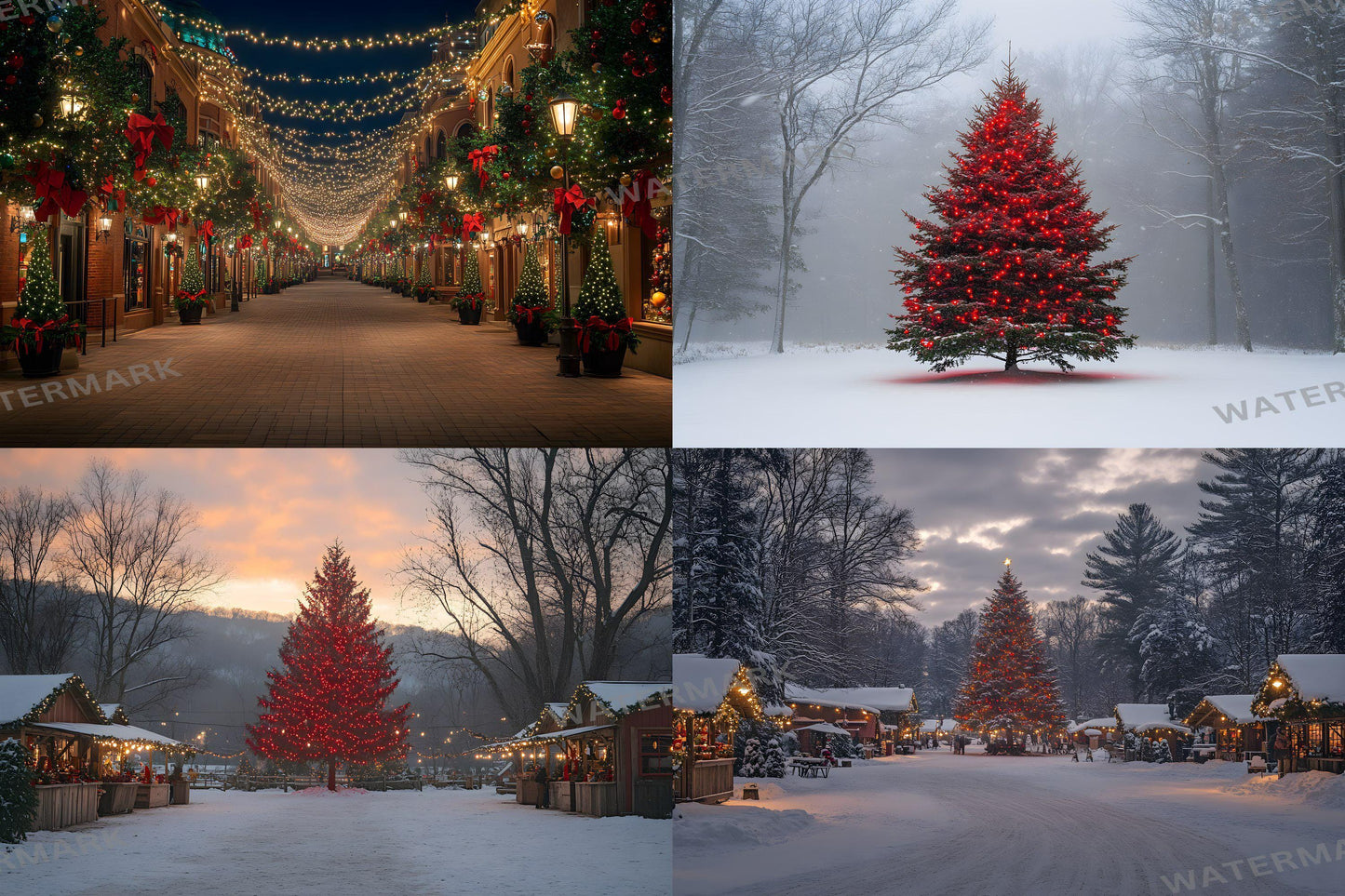 Classic Christmas Backdrops, Digital Backdrop, Santa Christmas Backdrop For Kids Family, Festive Digital Download Christmas Background