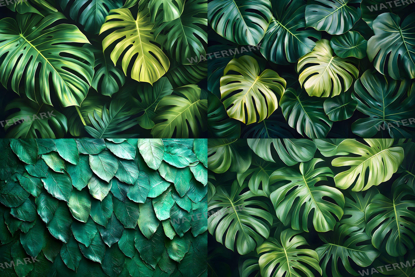 Banana Leaf Paradise Photography Backdrops | Digital Jungle Studio Background | Maternity, Wedding, Master Overlay, Tropical Backgrounds