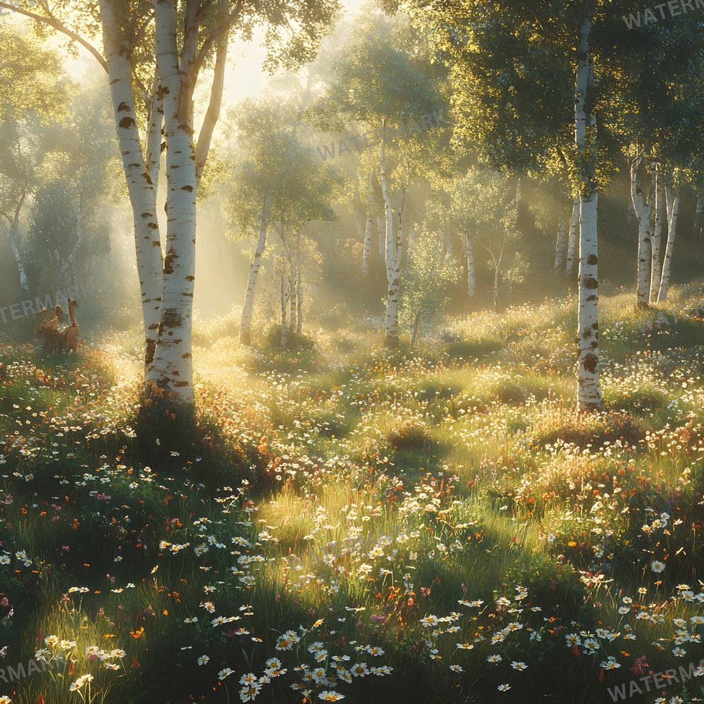 Woodland Glade Digital Backdrops - Magical Forest Photo Backdrops, Photographers, Adventure Background - Family Portrait - Forest Trees