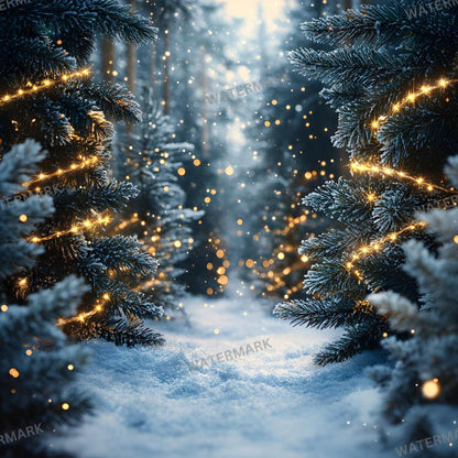 Enchanted Forest Backdrops - Magical Digital Backgrounds for Photography, Photoshop Overlays & Winter Wonderland Backgrounds