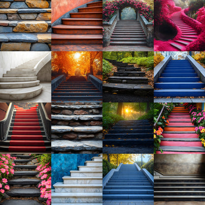 Staircase Digital Backdrop, Elegant Stairway Background, Photography Prop, Fantasy Stairway, Photo Overlay