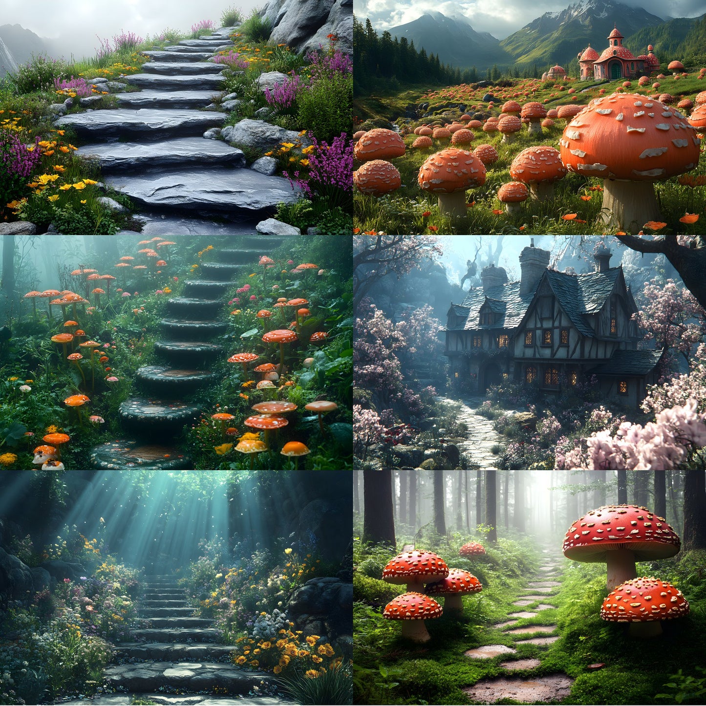 Alice in Wonderland Backdrop Set, Whimsical Digital Backgrounds for Photography, Fantasy Portrait Photography, Storybook Theme, Ratio