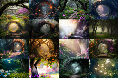 Fairy Woodland Backdrops ��������� Enchanted Paths and Arches - Wedding Backdrops, Maternity Backdrops, Fairytale Backgrounds