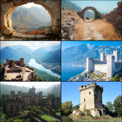 Abandoned Castle Backdrop, European Ruins Background, Photography Digital Download, Fantasy Photo, Medieval Scene, Images