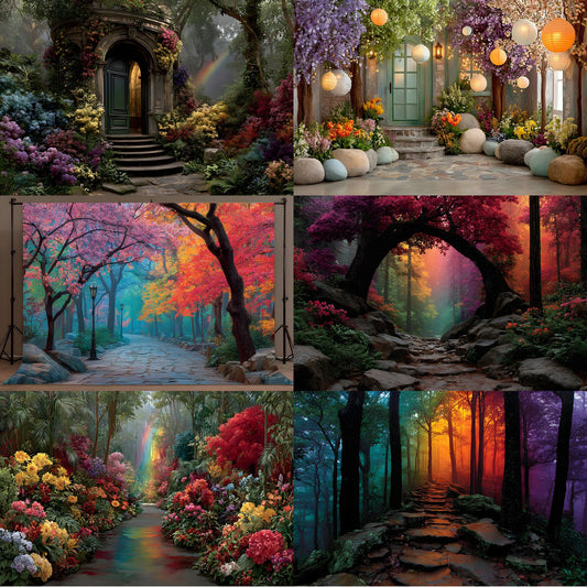 Alice in Wonderland Backdrop Digital, Magical Background for Photography, Fantasy Party Decor, Empty Scene Photo Prop, Portrait Photography