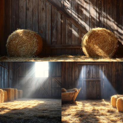 Rustic Barnyard Photography Backdrop, Vintage Farm Scene Background, Digital Download for Portrait Photoshoot, Photo Booth Prop