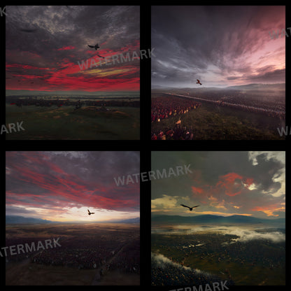 Sunset Photography Backdrop, Kosovo Plain Digital Background, Golden Hour Photo Booth, Image for Portraits, Warm Light Photography