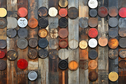 Whiskey Barrel Digital Photography Backdrop, Rustic Wood Background for Newborn, Portrait, and Product Photography - Ratio