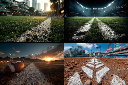 Sports Field Photography Backdrop Digital Download, Baseball, Football, Soccer Field Background for Sports Portraits, Team Photo Day Landscape