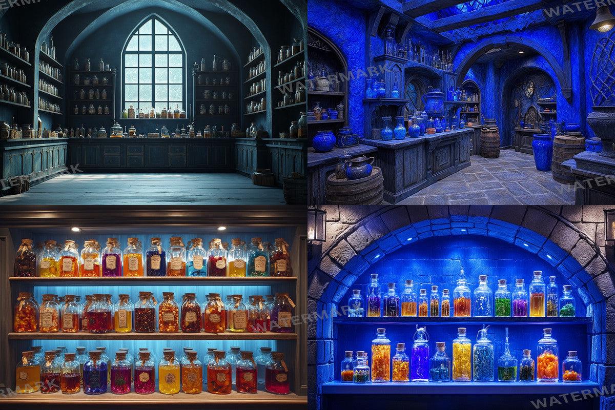 Blue Witchs Apothecary Photography Backdrops for Digital Artists Photographers  Designers - High-Quality 00x00px