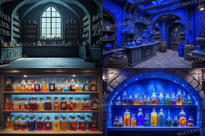 Blue Witchs Apothecary Photography Backdrops for Digital Artists Photographers  Designers - High-Quality 00x00px
