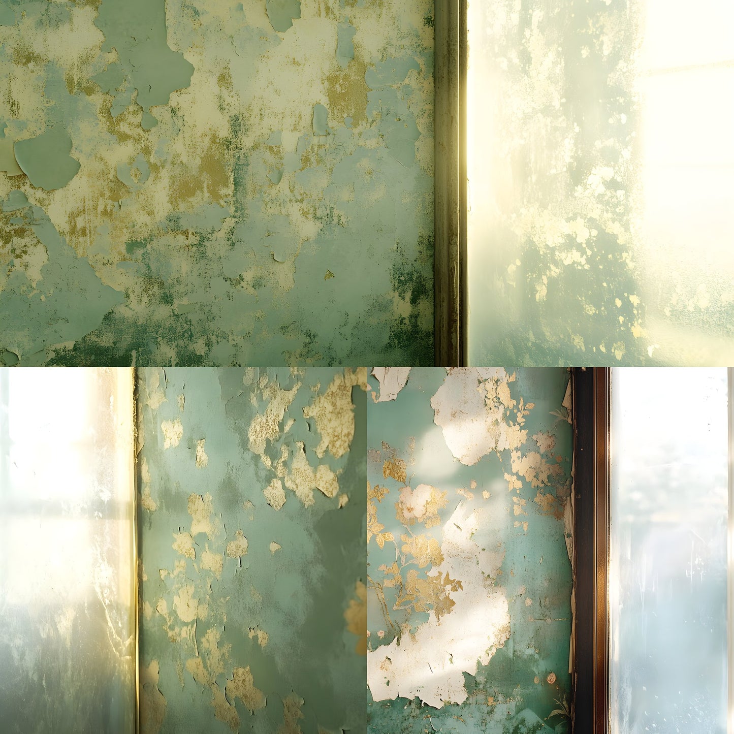 Worn Vintage Wallpaper Digital Backdrop, Diffused Light Photography Background, Photo Booth Prop, Textured Paper Photography Backdrop
