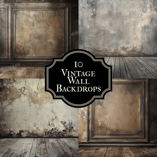 Vintage Wall Backdrop Collection - 1Textured Surfaces for Photography, Digital Art, and Home Decor